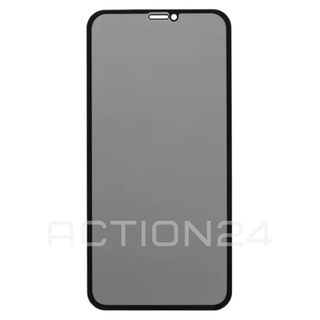 Стекло с рамкой полного покрытия на iPhone X / XS / 11 Pro антишпион (цвет: черный) #1