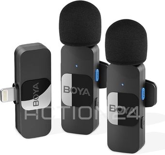 Петличный микрофон Boya BY-V2 Lightning (2 микрофона) #2