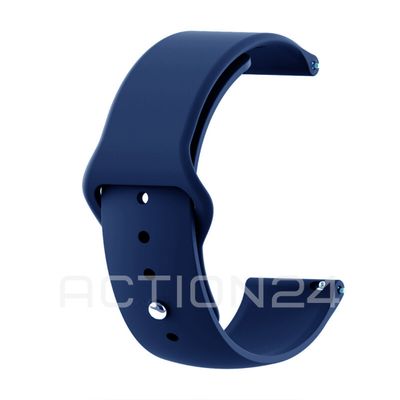Сменный браслет 22мм (Amazfit GTR 47mm & Haylou) однотонный (синий)