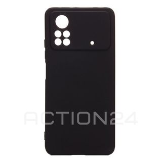 Чехол на Xiaomi Poco X4 Pro 5G Silicone Case (черный) #1