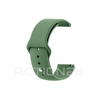 Сменный браслет 22мм (Amazfit GTR 47mm & Haylou LS05) однотонный pin-and-tuck (зеленый) #1