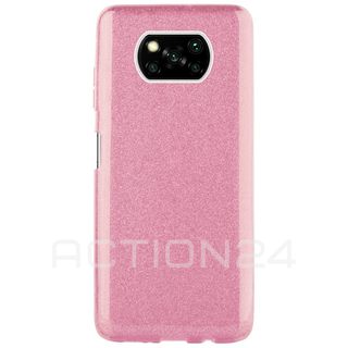 Чехол на Xiaomi Poco X3 / Poco X3 Pro силиконовый Diamond (розовый) #1