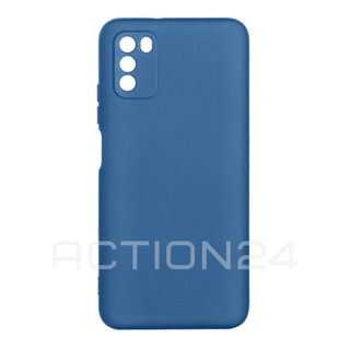 Чехол на Xiaomi Poco M3 Silicone Case с защитой камеры (синий) #1