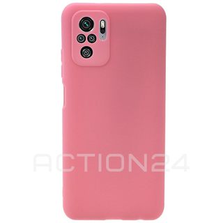 Чехол на Xiaomi Redmi Note 10S / Poco M5s силиконовый с защитой камеры (розовый) #1